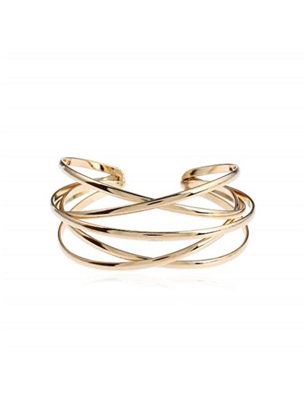 Womens Adjustable Cuff Bracelet Multi Layer Cross Open Bangle Alloy Statement